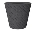 Kreher XXL Pflanzkübel mit 60 cm Durchmesser und 59 cm Höhe! Aus Kunststoff in Anthrazit in moderner Flecht-Optik. Als XXL Topf für Bäumchen, Gräser oder als Mini-Teich für Garten und Terrasse!