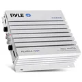 Pyle 2.1 Bluetooth Marine-Verstärker-Empfänger - Wasserdichter 4-Kanal-Audio-Jumperverstärker für Stereolautsprecher mit 400 W Dual-MOSFET-Leistung - PLMRA410BT