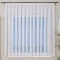 Store "Mali" mit Kräuselband, Uni B = 300 x H =245 cm transparent - Weiß