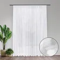 Vorhanhg  in weiß transparent mit Kräsuelband 300cm x 245cm Gardinenstore MALI