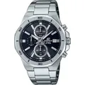 CASIO EDIFICE Herrenuhr EFV-640D-1AVUEF + BOX - Silber/Schwarz
