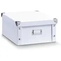 Zeller Aufbewahrungsbox 17763 11Liter, mit Deckel, Pappe, weiß, für A4, 26 x 31 x 14cm