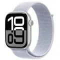 Apple Watch S10 (2024) Aluminium 46mm silber (Sport Loop blaue Wolke)