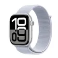 Apple Watch Series 10 GPS 46mm Aluminium Silber Sport Loop Blaue Wolke
