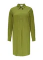 Hemdblusenkleid aus Feincord mit seitlichen Eingrifftaschen Guacamole 38