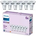 Philips LED-Spots 6x GU10 PAR16 4,6W wie 50W 4000K Kaltweiß 36° – energieeffiziente Reflektor Spots für klare Arbeits- und Raumbeleuchtung