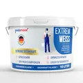 Preismaxx Wandfarbe weiß 10l Extrem Weiss Innenfarbe sehr hohe Deckkraft Klasse 1 - Nassabriebklasse 1 matt Ausbesserungsfarbe 10 L