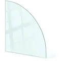 Tulup Glasplatte, Transparent, Glas, Formgebogen, 100x100x0.4 cm, Kleinmöbel, Kamine & Zubehör, Kaminöfen