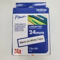 Brother TZe-251 Schriftband 24mm Schwarz auf Weiß Laminiert P-Touch 8m Neu