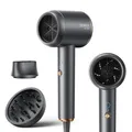 Ionen Föhn mit Diffusor 1800W - DEWILY Schnelltrocknen Haartrockner Hair Dryer, 3 Temperatureinstellungen/ 2-Gang, Kompakt Tragbar Reisefön mit Diffusor für Locken, Grau
