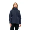 Jack Wolfskin Regenjacke Stormy Point 2-Lagen (Wetterschutzjacke, wasserdicht, winddicht) nachtblau Damen, Größe: S