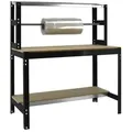 PROREGAL® Werkbank Packtisch BUFFALO, HxBxT 84x150x76cm, Traglast 600kg, Anthrazit 150 cm x 84 cm x 76 cm