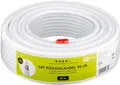 Goobay 49760 90 dB SAT Koaxialkabel, 2x geschirmt, 25 m, weiß für digitale SAT-