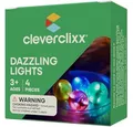 Cleverclixx Cleverclixx Lichteffekt-Kugel-Set 4 Teile Magnetspielbausteine, Lichteffekt bei Bewegung, kompatible Sets, 4er Set: rot grün gelb blau