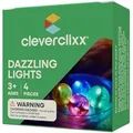 Cleverclixx Lichteffekt-Kugel-Set 4 Stück, Leuchtkugel Kugelbahn Magnetspielzeug