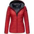 Marikoo Damen Steppjacke – Asraa, leicht mit Kapuze & Kontrastfutter