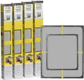 EASYmaxx Insect Protect | Teleskop-Insektenschutzgitter | Fliegengitter Fenster | mit vormontierten Rahmen | ausziehbarer Insektenschutz | integriertes Netz | anthrazit | 4er-Set