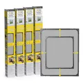 EASYmaxx Insect Protect | Teleskop-Insektenschutzgitter | Fliegengitter Fenster | mit vormontierten Rahmen | ausziehbarer Insektenschutz | integriertes Netz | anthrazit | 4er-Set
