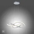 JUST LIGHT Pendelleuchte "MARIA", grau (aluminiumfarben), 1, H: 120cm, 1 Stk., Leuchten, LED, dimmbar, Switchmo, Pendelleuchte