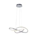 Hängelampe Pendellampe Esstischleuchte dimmbar LED Designlampe silber H 120 cm