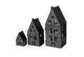 BOLTZE GRUPPE GmbH Kerzenlaterne Boltze Laterne Dover 3-teiliges Set Schwarz 2040727 (1 St)