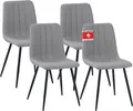 Albatros Esszimmerstühle 4er Set GARDA grau - Komfortabler Polsterstuhl für Modernes und Stilvolles Design am Esstisch - Küchenstuhl oder Stuhl Esszimmer mit hoher Belastbarkeit bis 110kg
