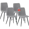 Esszimmerstühle 4er Set Garda Grau - Komfortabler Polsterstuhl Für Modernes Und Stilvolles Design Am Esstisch - Küchenstuhl Oder Stuhl Esszimmer Mit Hoher Belastbarkeit Bis 110kg - Albatros