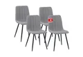 Albatros International Esszimmerstuhl Esszimmer Stühle 4 er Set GARDA, Stuhl Stühle Esszimmerstühle, Küche (4er Set, Grau, Stoff Bezug), Küchenstuhl Küchenstühle Essstühle für den Esstisch Ess Stühle