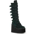 SWING-815 Damen Boots von DemoniaCult, Dunkelgrün  , EU 40, US 10