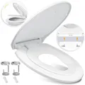 KESSER WC-Sitz, WC Sitz mit Absenkautomatik Toilettendeckel Quick-Release, weiß - Sitz Family
