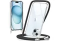 LuxusKollektion Case zum Umhängen Handykette mit Necklace Hülle für iPhone 15 6,1 Zoll, Transparentes