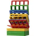 Relaxdays Abstandshalter Kunststoff Blau Grün Rot Gelb 120er Set 5 cm x 10 cm 1,6 kg