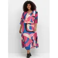 Sheego Etuikleid Maxikleid rosa 58