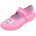 Beck Hausschuh Fantasy World Hausschuh (atmungsaktive Materialien, für Kindergarten, Schule, Zuhause) schmale Passform rosa 35 EU
