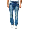 Rusty Neal Straight-Jeans NEW YORK 29 im modernen Used-Look blau 36