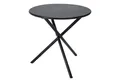 Mojawo Küchentisch Bistrotisch Balkontisch Beistelltisch rund Schwarz Stahl Ø48xH48cm
