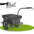 Juskys Fahrradanhänger 90 Liter - für 40 kg Zuladung - Kupplung, Deichsel & Plane - Schwarz