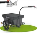 Juskys Fahrradanhänger 90 Liter - für 40 kg Zuladung - Kupplung, Deichsel & Plane