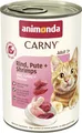 Katzen Nassfutter Rind Pute Shrimps 6x400g getreidefrei animonda Carny