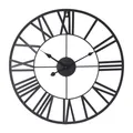Wanduhr Uhr Dekouhr Deko Metall schwarz Ø 47 cm