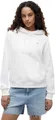 Tommy Jeans Damen Hoodie Flag Regular Fit, Weiß (White), S