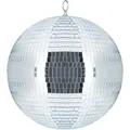 Relaxdays Discokugel Kunststoff Glas Metall Silber mit Öse 30 cm 1,2 kg