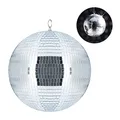 Relaxdays Discokugel, zum Aufhängen, für Decke, große Spiegelkugel, Party Deko, Mottoparty, Diskokugel Ø 30 cm, Silber 10027841