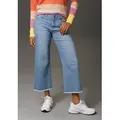 Aniston CASUAL 7/8-Jeans mit leicht ausgefranstem Beinabschluss blau 38