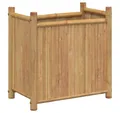 vidaXL Blumentopf Pflanzkübel 50x30x50 cm Bambus (1 St)