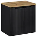 Waschbeckenschrank 60 cm schwarz Eiche Waschtischunterschrank Badezimmer Schrank