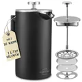Pressfilterkanne French Press SILBERTHAL 1 l Kaffeebereiter Edelstahl Cafetirere
