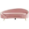 Beliani 3-Sitzer-Sofa, Rosa, Textil, 183x69x84 cm, Wohnzimmer, Sofas & Couches, Sofas, 3-Sitzer Sofas