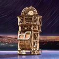 UGEARS Tourbillon Tischuhr Sternengucker – Mechanischer 3D DIY Holzbausatz