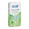 Durex Naturals Kondome aus Naturkautschuklatex mit wasserbasierter Gleitgelbeschichtung aus natürlichen Inhaltsstoffen (1 x 10 Stück)